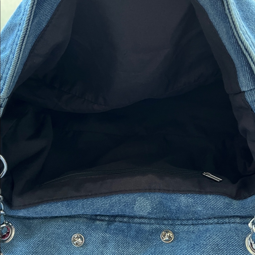 Custom Denim Chain Strap Bag - Picture 3 of 7